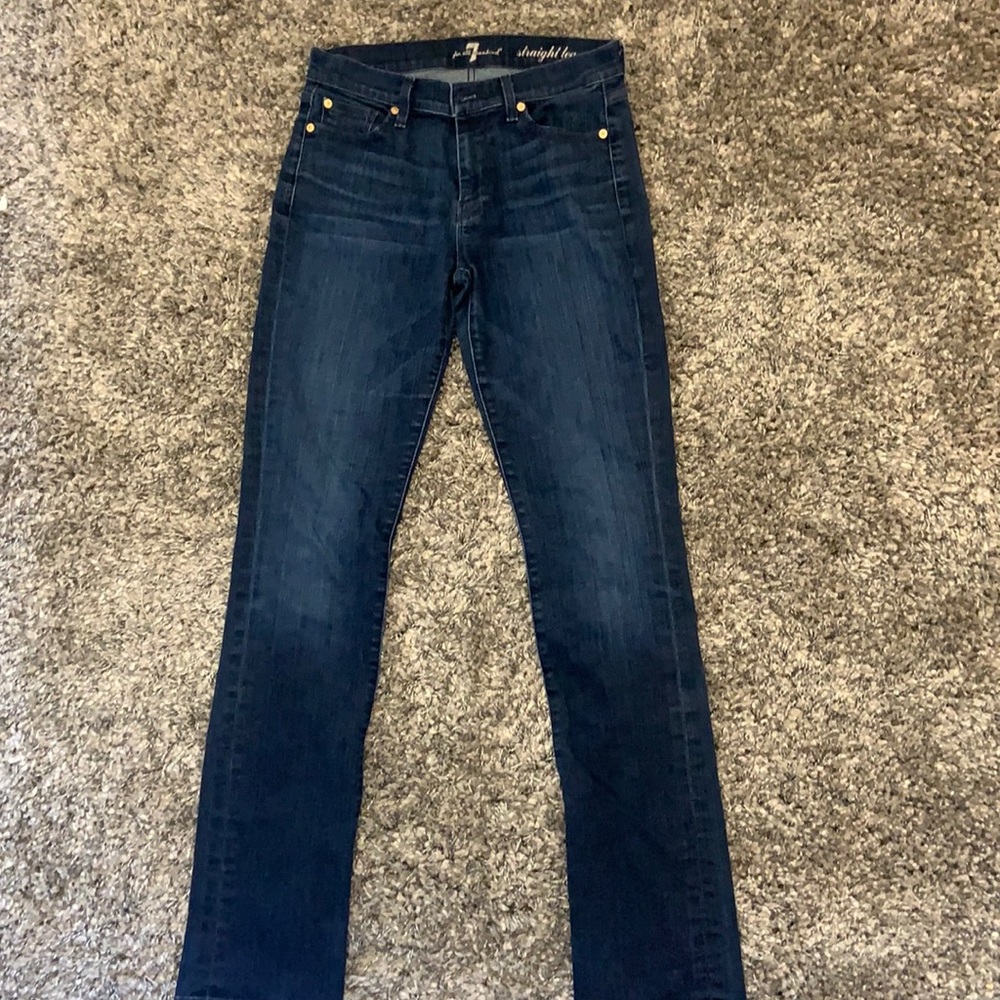 7 for all mankind straight leg jean. Size 28